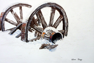 Wagon  Wheel  Painting Print